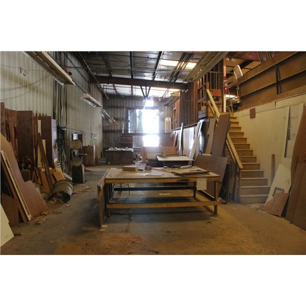 Asst. Cabinetry Doors, Vinyl Work Salvage on Mezzanine