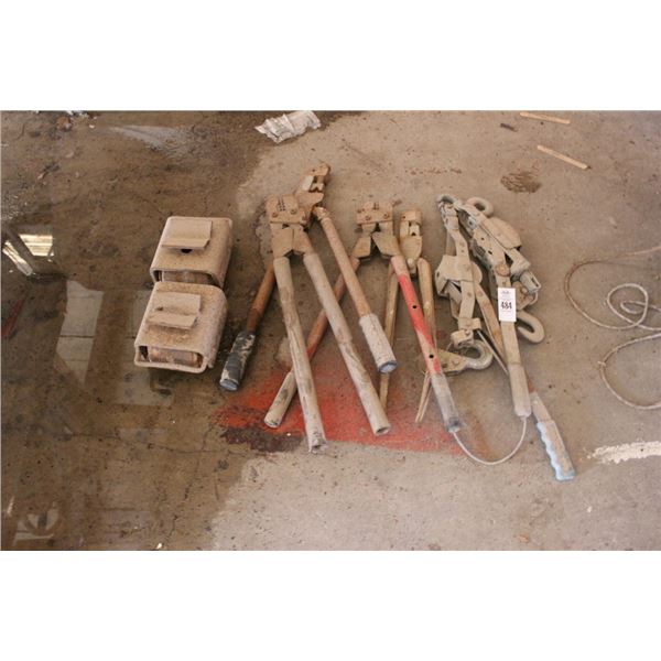 Heavy Duty Dollies, Crimpers, Come A Longs