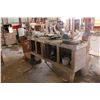 Image 1 : Wooden Work Bench Cabinet, Vise, Miter Saw, Asst. Hardware