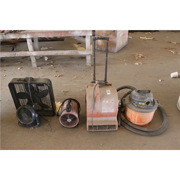 Blower, Asst.Fans, Shop Vac
