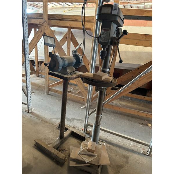 Floor Model Drill Press, Grinder
