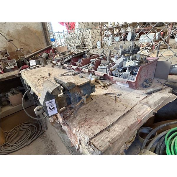 Bench Vise, Fans, Hardware, Supplies in Chain Link Corral