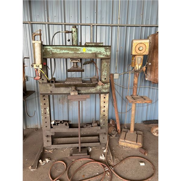H-Frame Press, Drill Press in Corner