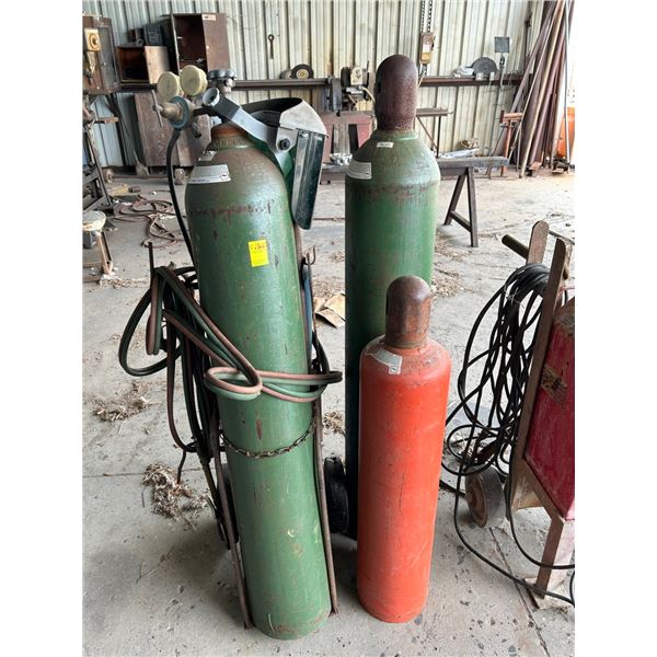 Oxygen Acetenyl Torch Set w/Dolly Tank Ownership Unknown