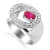 Image 1 : 1.22 Carat Ruby VS Diamond Ring 18K W