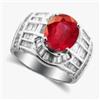 Image 1 :  4.45 Ct Ruby Diamond Ring 14Kw