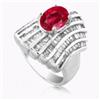 Image 1 :  6.10 Ct Ruby Diamond Ring 14Kw