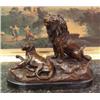 Image 1 : "LION AND LIONESS" BRONZE SCULPTURE GARDET