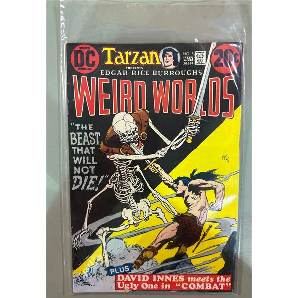 Weird Worlds #5 (May 1973, DC) Edgar Rice Burroughs Tarzan Comic