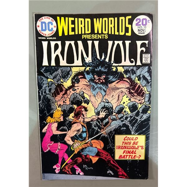 Weird Worlds #10 (DC, 1974) Presents Ironwolf Final Battle Cover