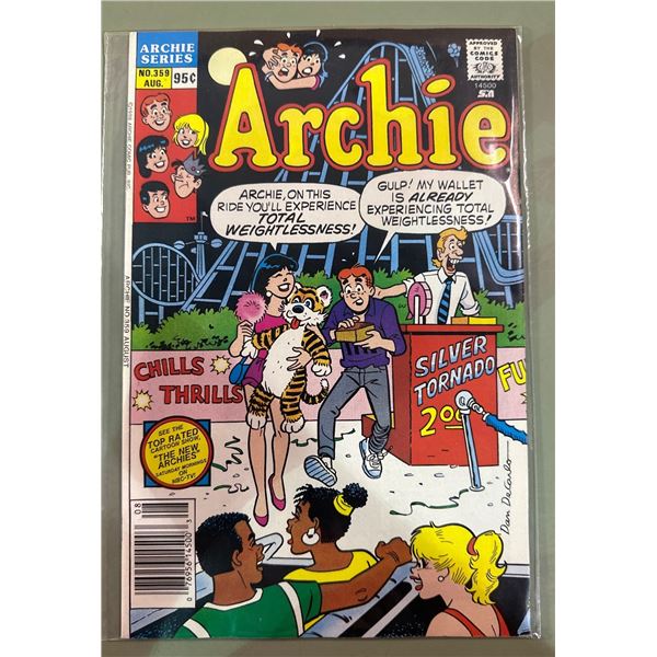 Archie Comics #359 Roller Coaster Cover (Archie, August 1988)