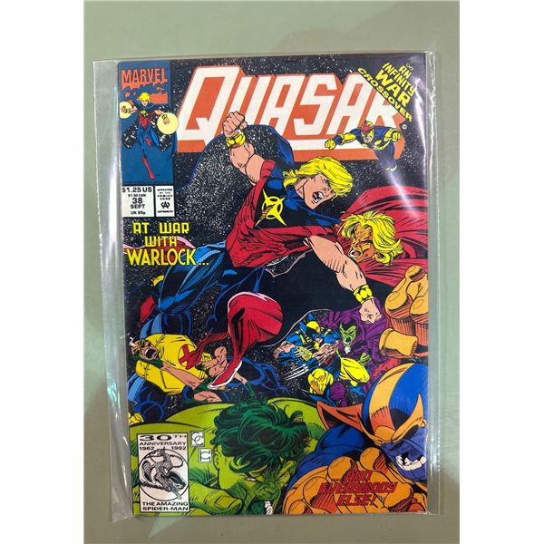 Quasar #38 (Marvel, 1992) An Infinity War Crossover At War With Warlock