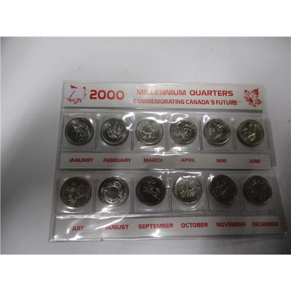 2000 CANADA MILLENIUM QUARTER SET