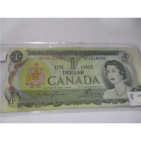 1973 CRISP UNCIRCULATED LAST OF CANADA POKER HAND DOLLAR