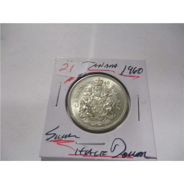 1960 CANADA SILVER HALF DOLLAR