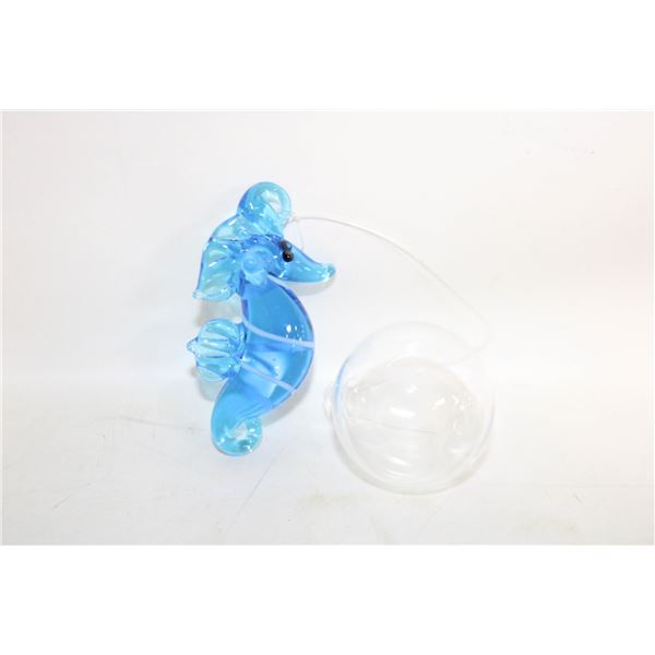 SEAHORSE GLASS HAND BLOWN FISHTANK BOBBER