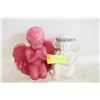 Image 1 : LOT OF 2 ANGEL FIGURINES, CERAMIC & CANDLE