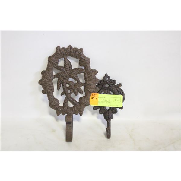 CAST IRON COAT HOOKS