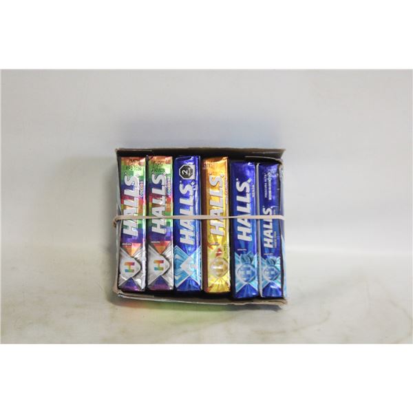 12PKS ASSORTED HALLS COUGH DROPS