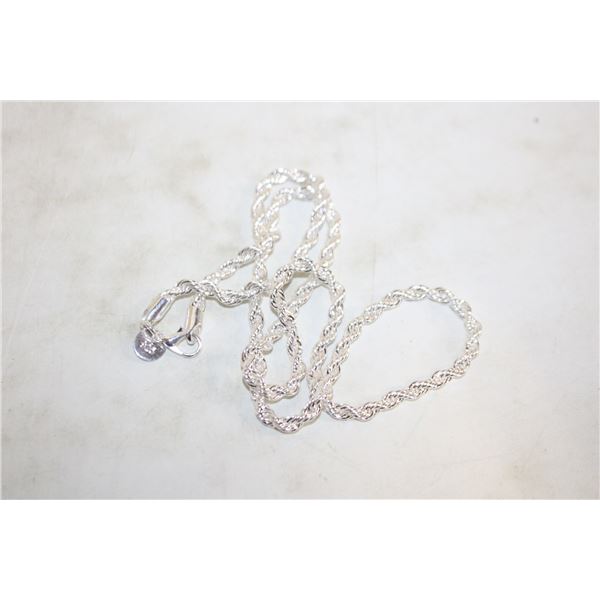 11)  TWISTED SILVER PLATED (NOTE 925