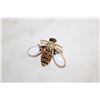 Image 1 : 21)  GOLD TONE WITH BLACK & WHITE