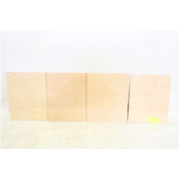 (4) NEW SEALED WOODEN ANIMAL BUILDING KITS
