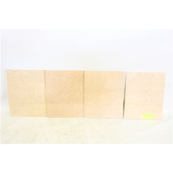 (4) NEW SEALED WOODEN ANIMAL BUILDING KITS