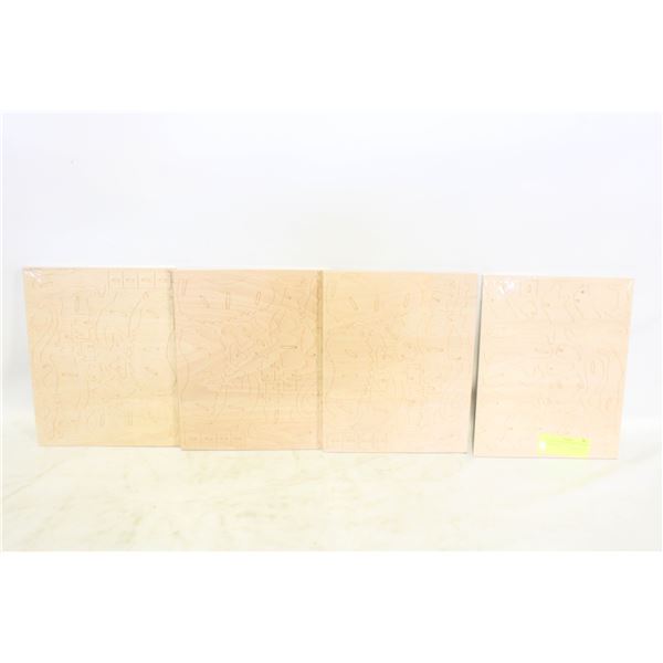 (4) NEW SEALED WOODEN ANIMAL BUILDING KITS