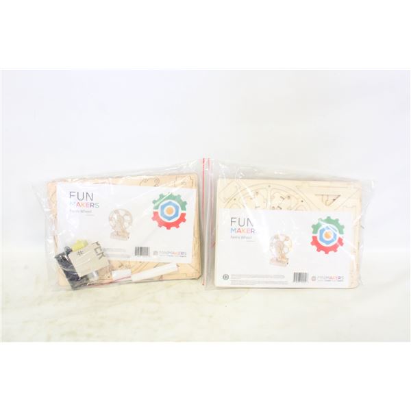 2 NEW FUN MAKERS FERRIS WHEEL BUILDER KITS