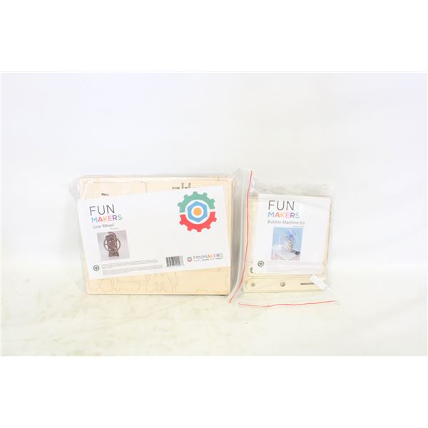 2 NEW FUN MAKERS BUILDER KITS BUBBLE