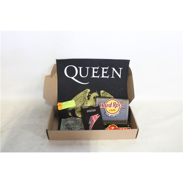 QUEEN BOWIE BAND HARD ROCK CAFE IRON ON PATCHES