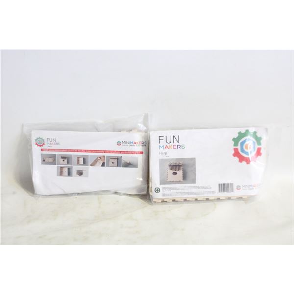 (2) NEW FUN MAKERS HARP BUILDER KITS