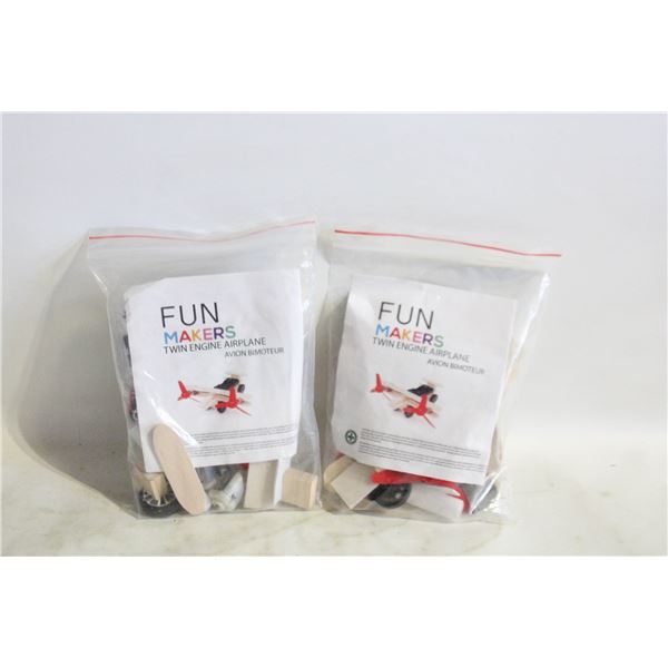 2 NEW FUN MAKERS TWIN ENGINE AIRPLANES