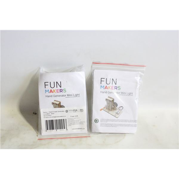 2 NEW FUN MAKERS HAND GENERATOR MINI