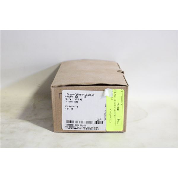 SCHLAGE SINGLE CYLINDER DEADBOLT