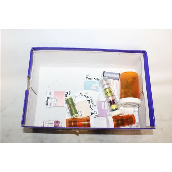 BOX ASST THREAD & RIBBON