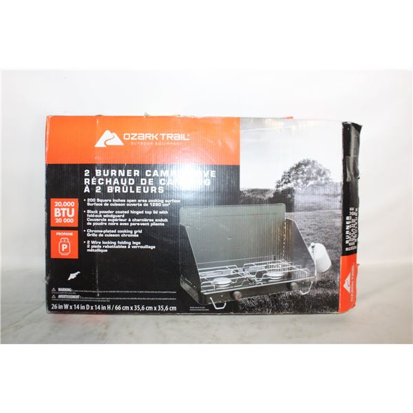 BRAND NEW 2 BURNER CAMP STOVE NEVER USED
