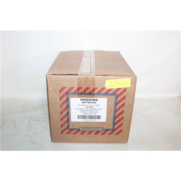 NEW CASE OF 12X450G ENGEDURA BATTER MIX