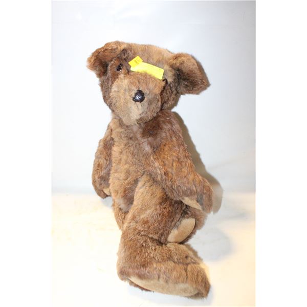 LARGE 20 INCH REAL FUR JOINTED TED E BEAR JOINTED