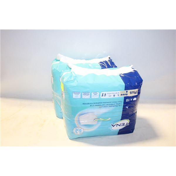 2 PACKS TENA PLUS LG