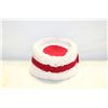 Image 1 : VINTAGE RED AND WHITE LADIES HAT