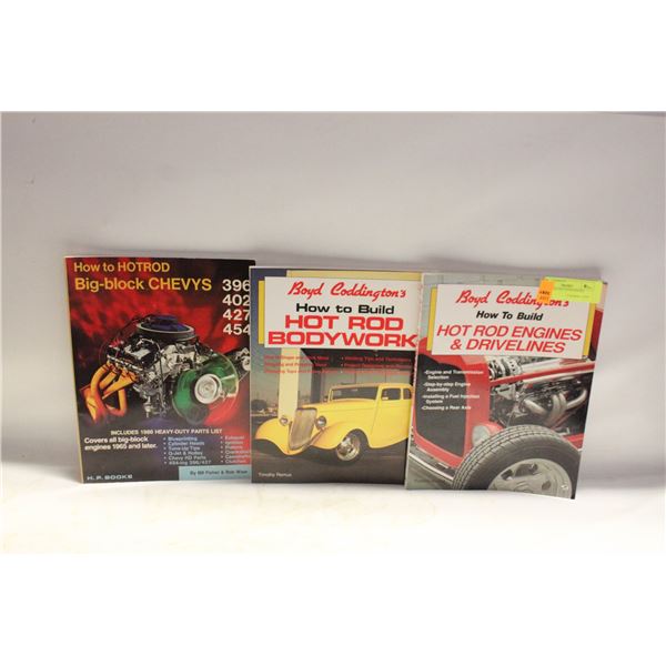 3 BUILDING HOT RODS BOOKS