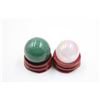 Image 1 : #216-NATURAL GREEN AVENTURINE & AURA QZ SPHERE