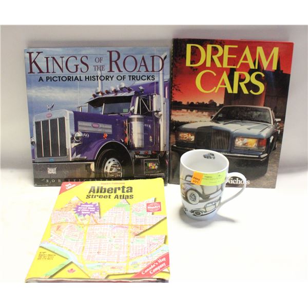 CAR / SEMI BOOKS, MAP & VW MUG