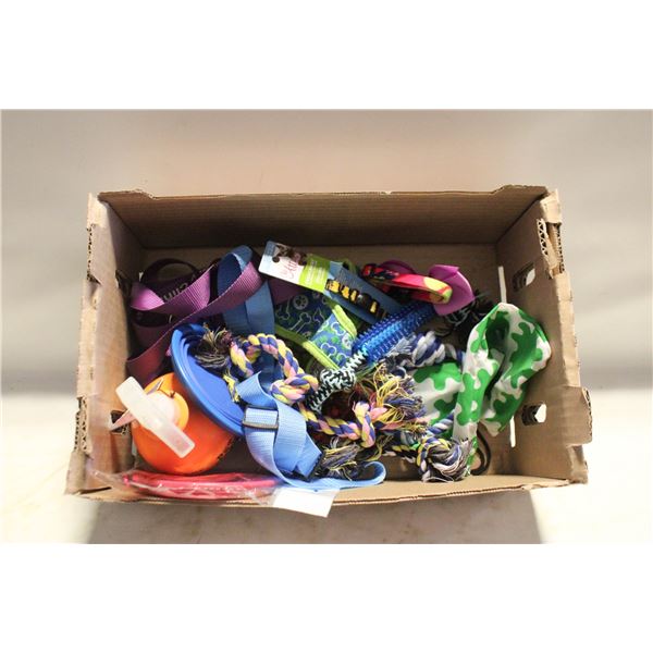 BOX DOG TOYS /COLLARS & MORE