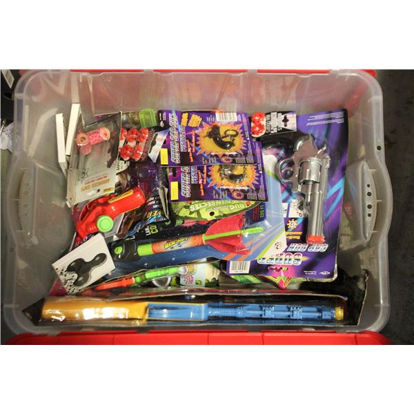 TOTE OF VARIOUS NEW TOYS