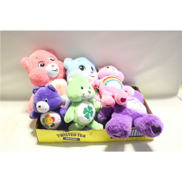 6 CAREBEARS PLUSH STUFFIES, TOYS