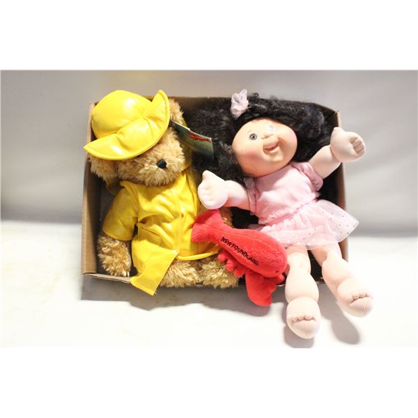 CABBAGE PATCH DOLL & TEDDY BEAR WITH