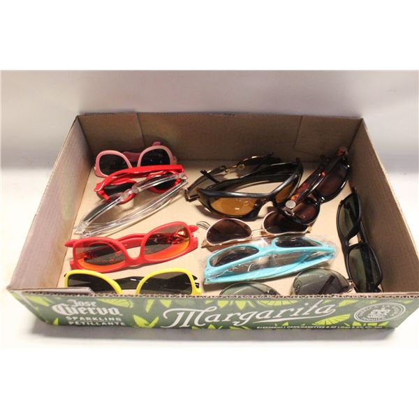 SUNGLASSES, ASSORTED SIZES LOT
