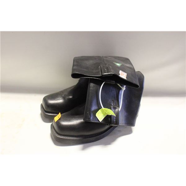 HARLEY DAVIDSON BLACK LEATHER MENS SIZE 12 BOOTS